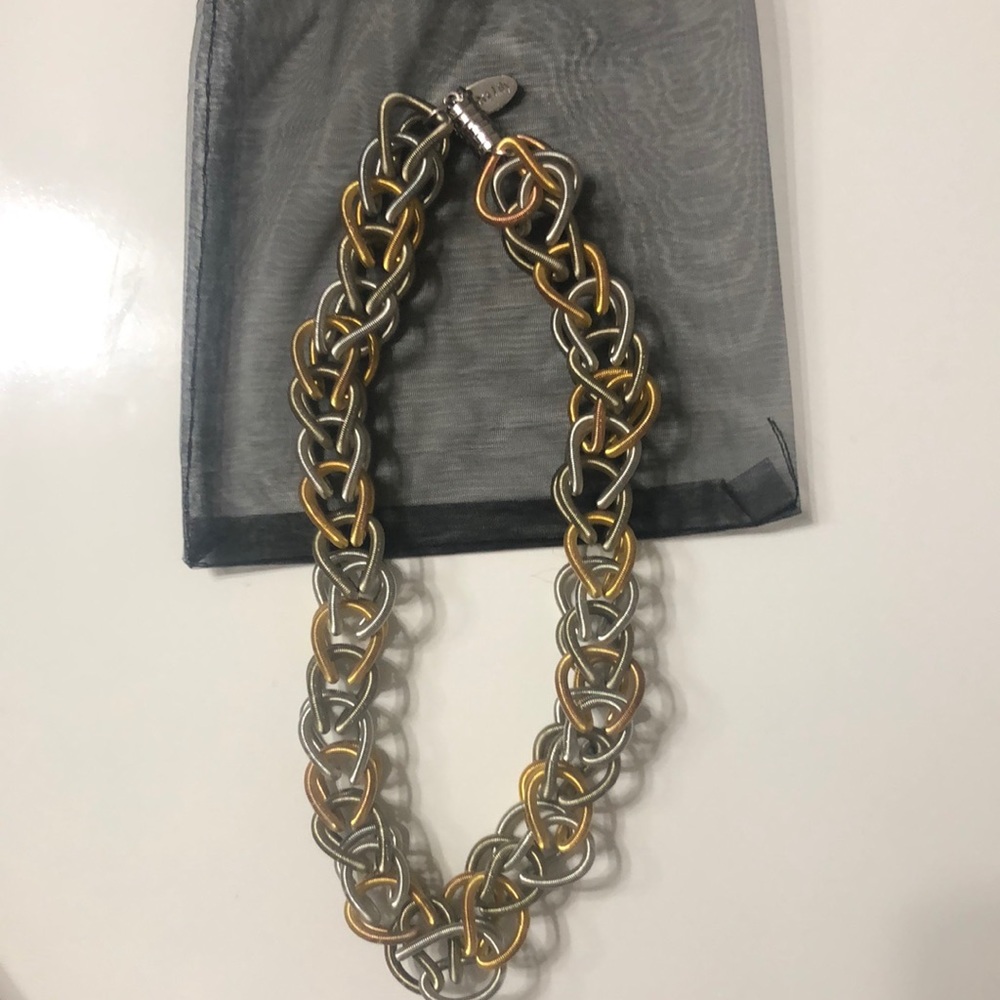 Sea Lily handmade piano wired necklace